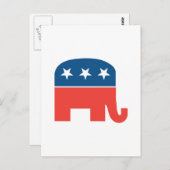 Carte Postale Eléphant républicain (Devant / Derrière)