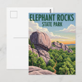 Carte Postale Elephant Rocks State Park Missouri Travel (Devant / Derrière)