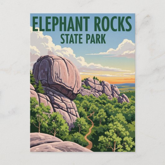 Carte Postale Elephant Rocks State Park Missouri Travel (Devant)