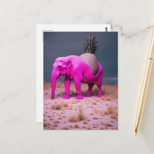 Carte Postale Éléphant Roseaux Surrealiste