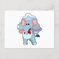 Éléphant serveur avec plateau