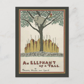 Carte Postale Elephant up a Tree