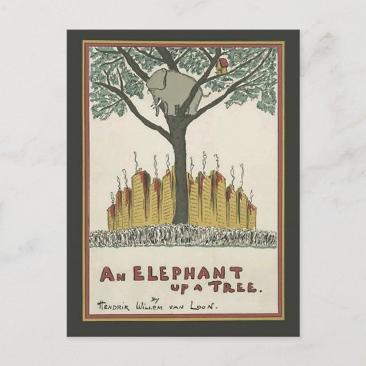 Carte Postale Elephant up a Tree (Devant)