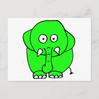 Carte Postale éléphant vert