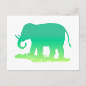 Carte Postale Eléphant vert (Devant)
