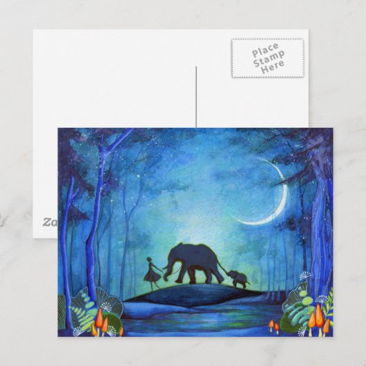 Carte Postale Elephant Walk (Devant / Derrière)