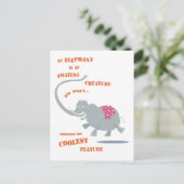 Carte postale éléphante (Debout devant)