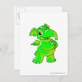 Carte Postale Elephante Brillant.Pn (Devant / Derrière)