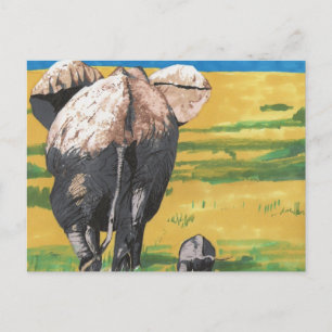 Carte Postale Eléphants