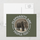 Carte postale ELEPHANTS (Devant / Derrière)