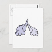 Carte Postale Eléphants (Devant / Derrière)