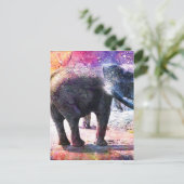 CARTE POSTALE ÉLÉPHANTS (Debout devant)