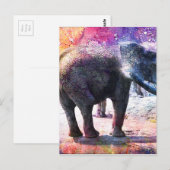 CARTE POSTALE ÉLÉPHANTS (Devant / Derrière)