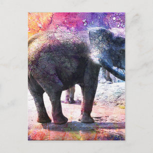 CARTE POSTALE ÉLÉPHANTS