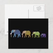 Carte postale Eléphants Africains (Devant / Derrière)