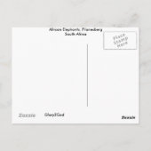 Carte Postale Eléphants africains (Dos)