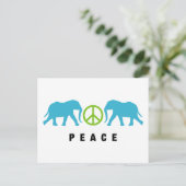 Carte Postale Eléphants avec paix (Debout devant)