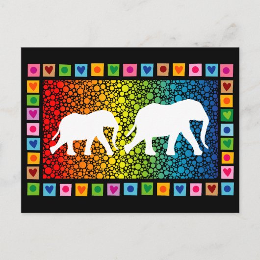 Carte Postale Eléphants blancs (Devant)