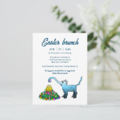 Carte Postale Eléphants Brunch de Pâques & Invitation chasse aux (Debout devant)