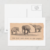 Carte Postale éléphants de cirque (Devant / Derrière)