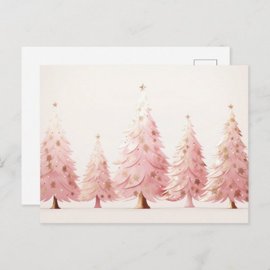 Carte Postale Éléphants de Noël (Devant / Derrière)