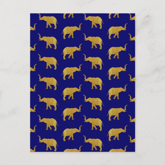 Carte Postale Eléphants de trompette d'or (Devant)