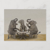 Carte Postale Elephants having tea party (Devant)