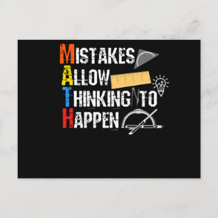 Carte Postale élève, enseignant, équation, enseignement, école, 