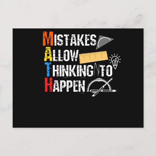 Carte Postale élève, enseignant, équation, enseignement, école,  (Devant)