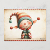 Carte Postale Elf Arrival Letter | North Pole Welcome Message (Dos)
