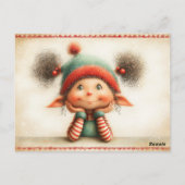Carte Postale Elf Arrival Letter | North Pole Welcome Message (Dos)