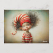 Carte Postale Elf Arrival Letter | North Pole Welcome Message (Dos)