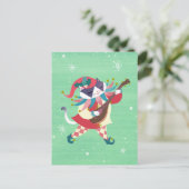 Carte postale Elf Chat de Noël (Debout devant)
