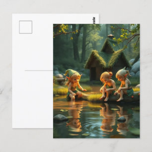 Carte Postale Elf Children