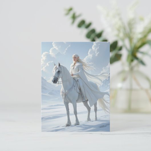 Carte Postale Elf Queen Riding White Horse (Debout devant)
