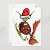 Carte Postale Elf Riding Sleigh (Devant / Derrière)