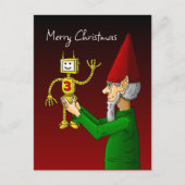 Carte postale Elf & Robot Christmas (Devant)