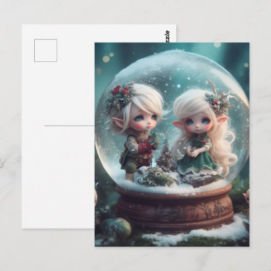Carte Postale Elf Snowglobe (Devant / Derrière)