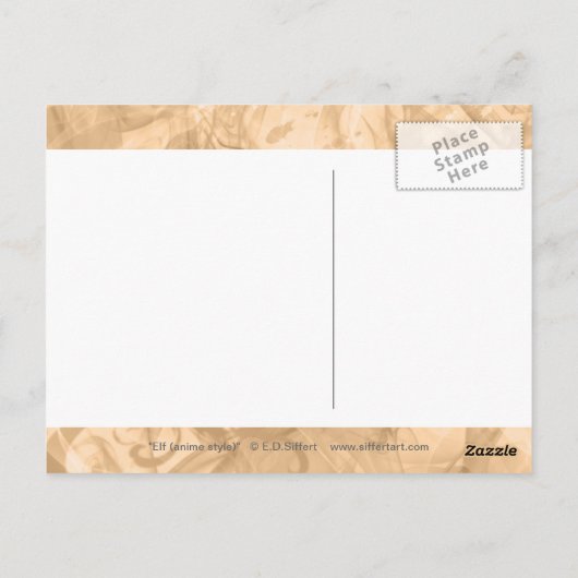 Carte Postale Elf (style anime) (Dos)