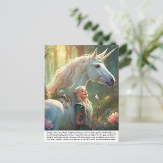 Carte Postale Elf Unicorn (Debout devant)