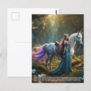 Carte Postale Elf Unicorn