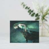 Carte postale Elf vert et Dragon | Art Imaginaire (Debout devant)
