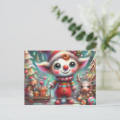 Carte Postale Elfe de Noël adorable et inadapté (Debout devant)