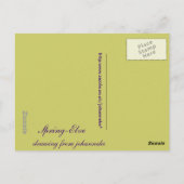 Carte Postale elfe de printemps (Dos)