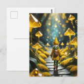 Carte Postale Elfe en cristal jaune (Devant / Derrière)