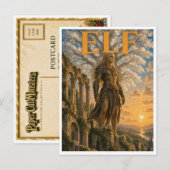 Carte Postale Elfe, Monstre de Fantasy Gothique (Devant / Derrière)
