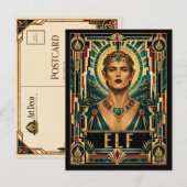 Carte Postale Elfe, mythique Art déco (Devant / Derrière)