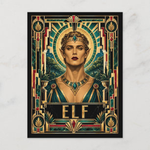 Carte Postale Elfe, mythique Art déco