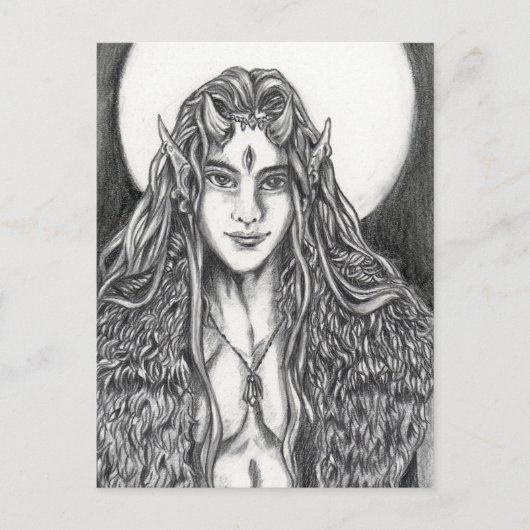 Carte Postale Elfe sombre (Devant)