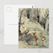Carte Postale « Elfes dans le bois » par Arthur Rackham (Devant / Derrière)